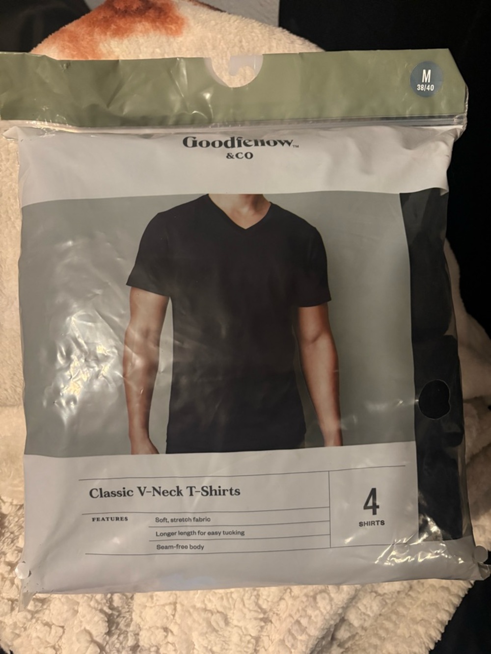 Goodfellow & Co Black V-Neck T-Shirts - 4 Pack